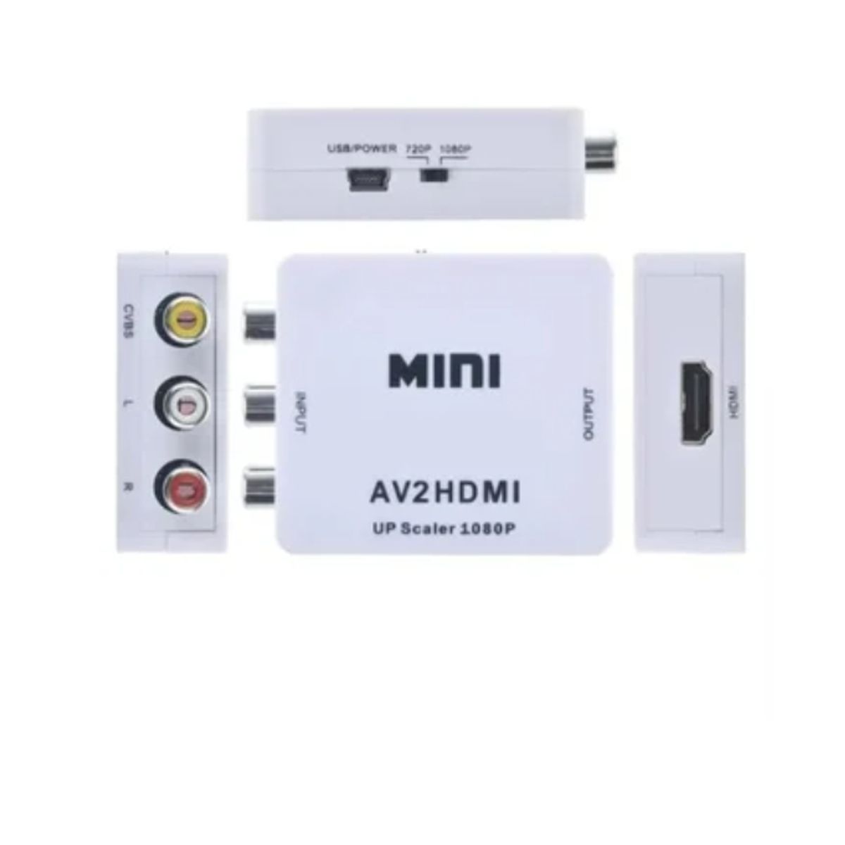 ESHOPANGIE - Adaptador Conversor Av Rca A Hdmi Digital Escalado 1080p Eshopangie