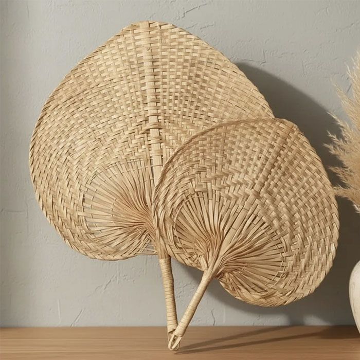 Abanicos bambu set de 2
