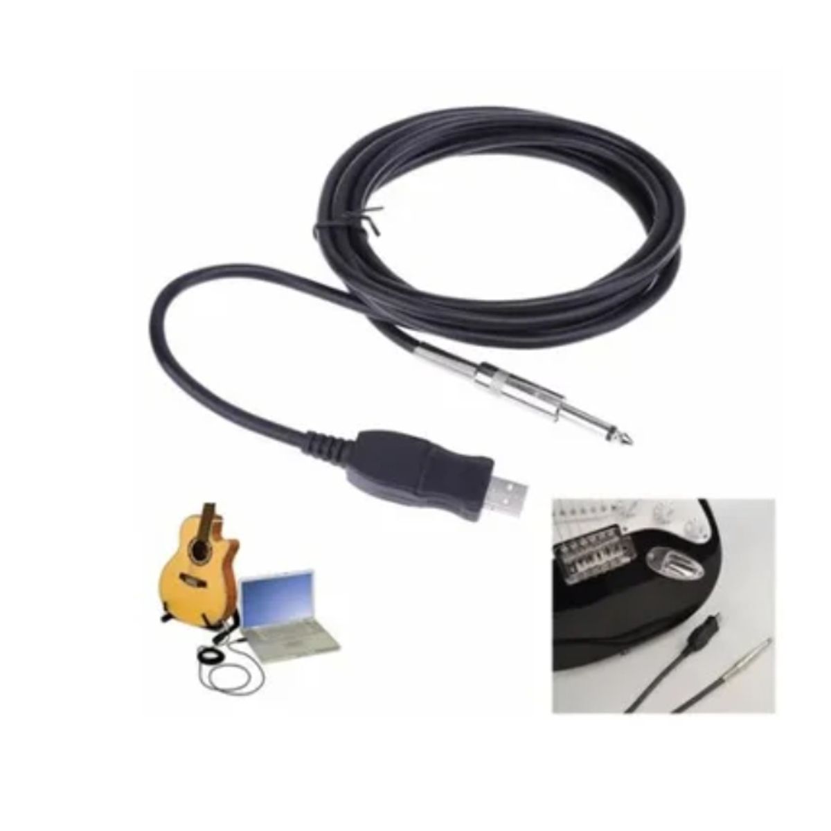 ESHOPANGIE - Cable Adaptador Usb Para Guitarra Pc Notebook Interface