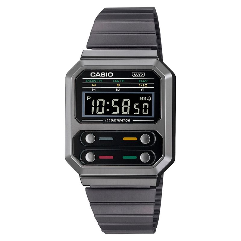 CASIO - Reloj Unisex Vintage Casio A100WEGG-1A - Gris