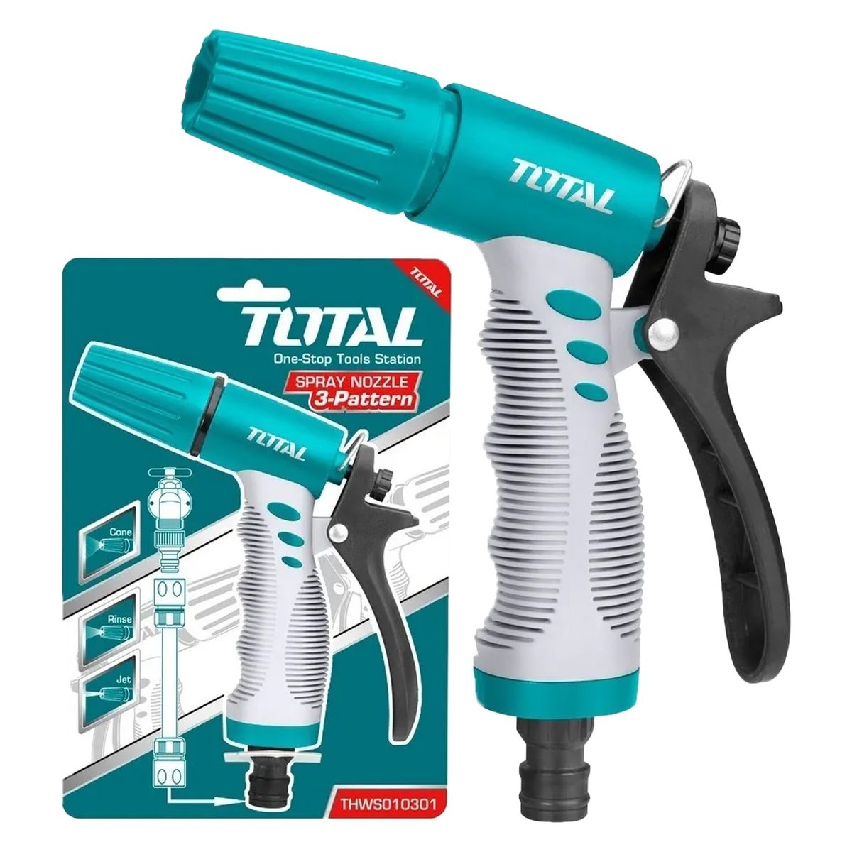 TOTAL TOOLS - Rociador de agua De Riego Jardín 3 Posiciones