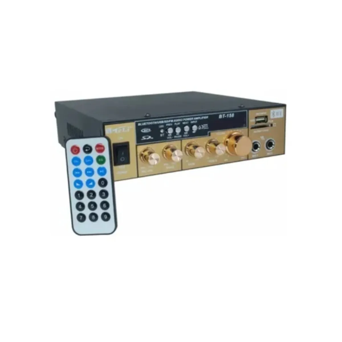 ESHOPANGIE - Amplificador Estéreo 2 Canales Bluetooth Usb Sd Mp3 Karaoke bt-158