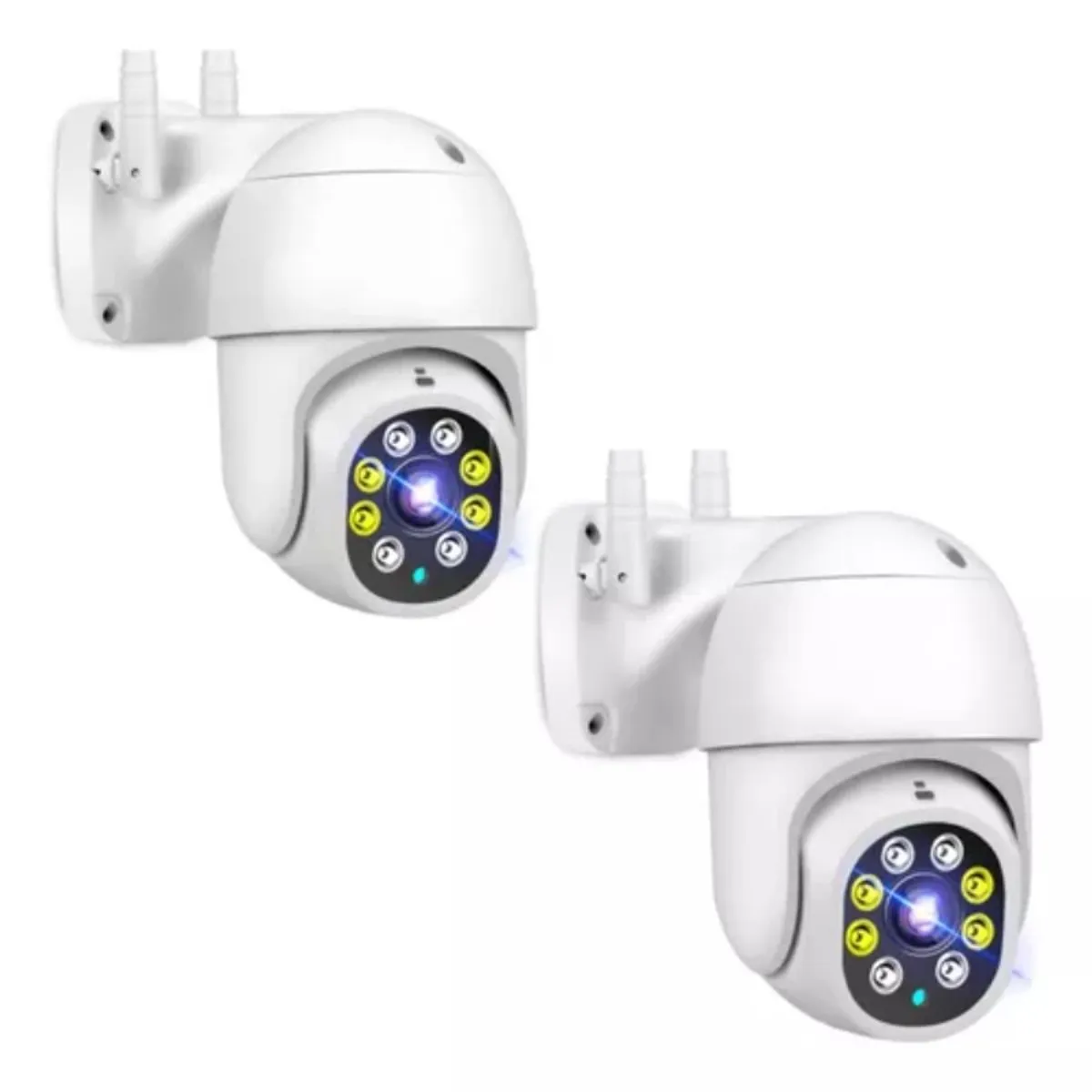 GENERICO - Pack X2 Cámara de vigilancia exterior  Ip Wifi 1080 P Visión Nocturna