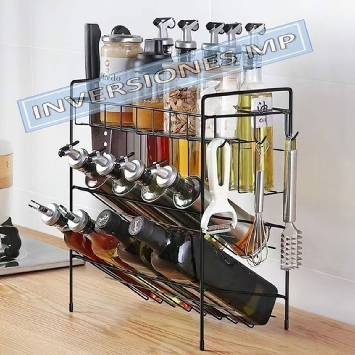 MP - Organizador Rack Especiero Multifuncional 3 Niveles