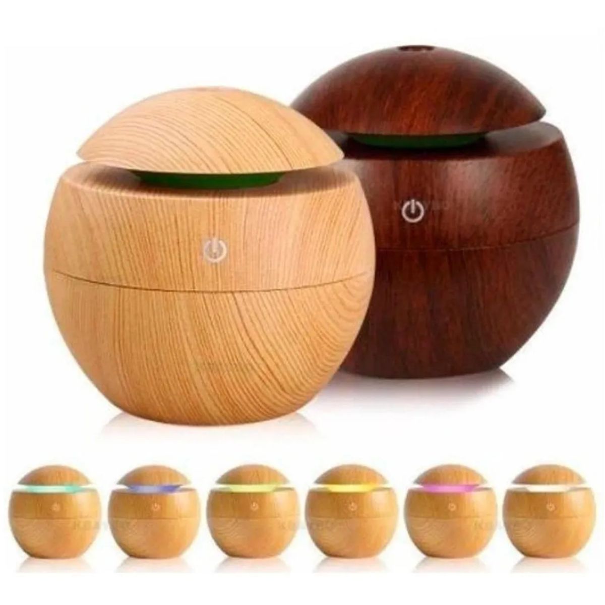 GENERICO - Humificador Difusor Aroma Con Colores Led BEIGE