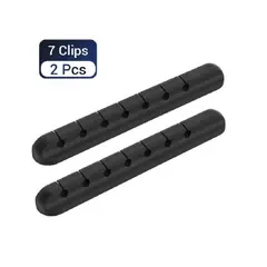GENERICO - Pack 2 Organizadores De Cables De Silicona 7 Clips