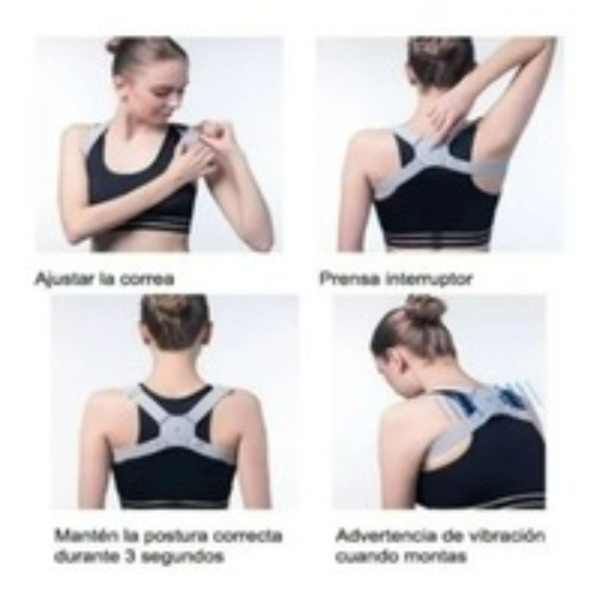 GENERICO - Corrector Postura Inteligente Ajustable Con Sensor