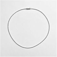 Collar Mostacilla de Plata 40 cm.