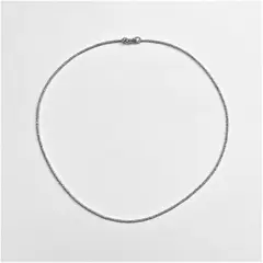 AMKALE - Collar Mostacilla de Plata 40 cm.