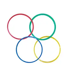 SEIGARD - Juego De 4 Aros Planos BRU015560-4 Color Amarillo