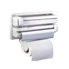 GENERICO - Dispensador Triple Soporte De Papel Alusa Aluminio