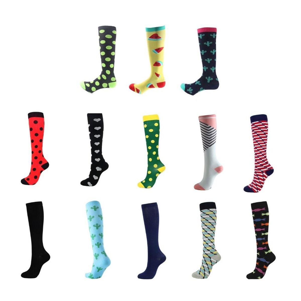 AUCKLAND OUTDOOR - Pack de 10 Medias de Compresión surtido