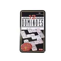 GENERICO - Dominó Juego Chancho 12 Caja Metálica 91 Piezas Juegos