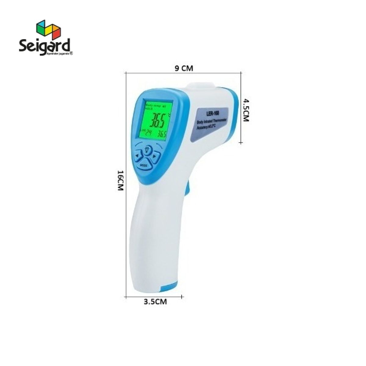 SEIGARD - Termómetro Electrónico Infrarrojo Lerkonn 902519 Color Blanco