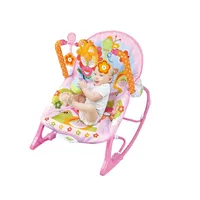 Silla Mecedora Musical Vibracion Bebe 3 En 1 Rosa