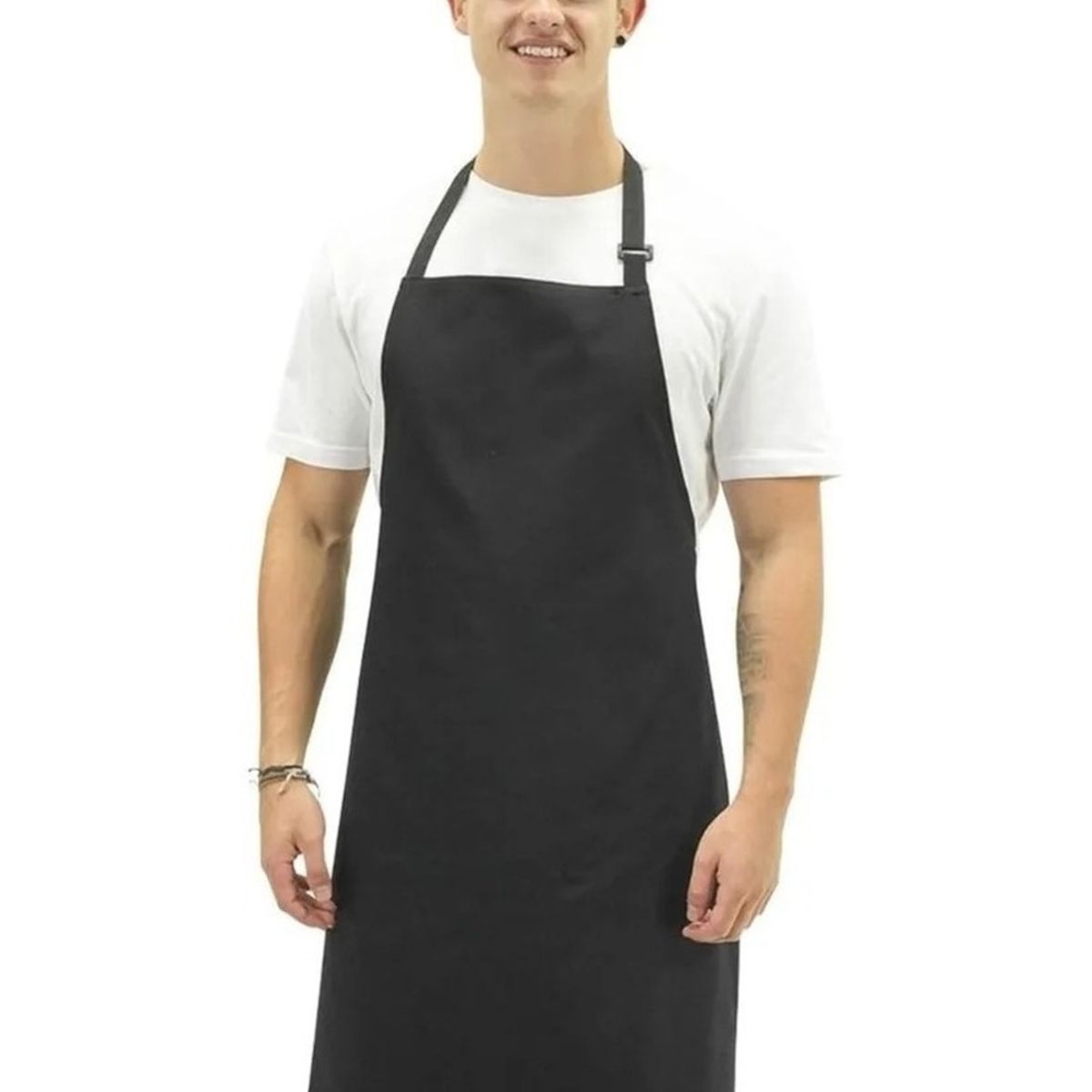 CHEF OUTFITTERS - Pechera Delantal Negro Cocina Gastronomia Unisex CHEF OUTFITTERS
