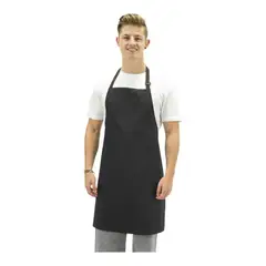 CHEF OUTFITTERS - Pechera Delantal Negro Cocina Gastronomia Unisex
