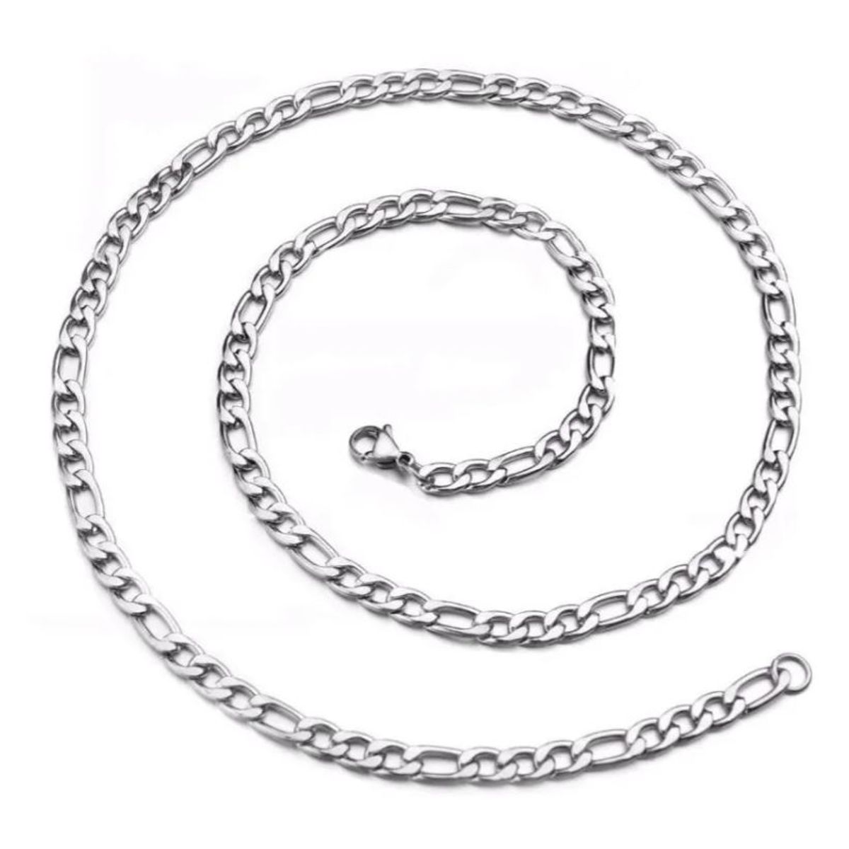 GENERICO - Cadena acero inoxidable quirúrgico 60cm largo 4mm ancho hombre mujer