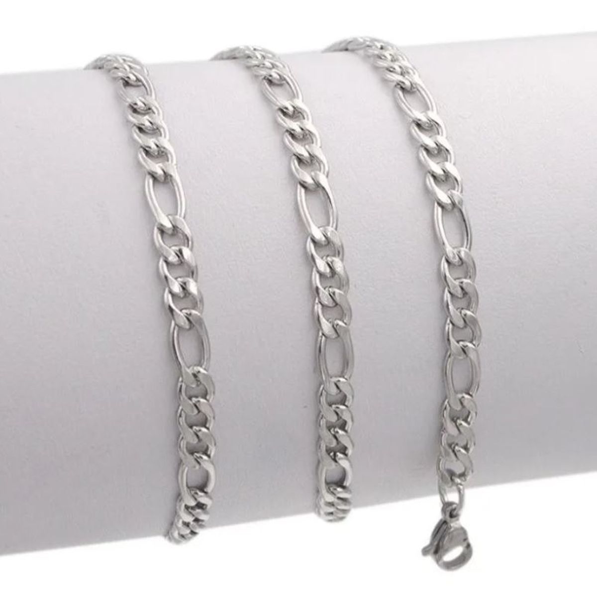 GENERICO - Cadena acero inoxidable quirúrgico 60cm largo 4mm ancho hombre mujer