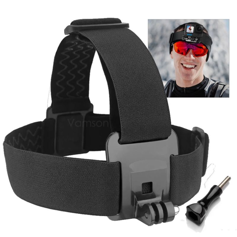 SHOOT - Arnés Cabeza + Tornillo para Cámaras Deportivas Gopro u otras