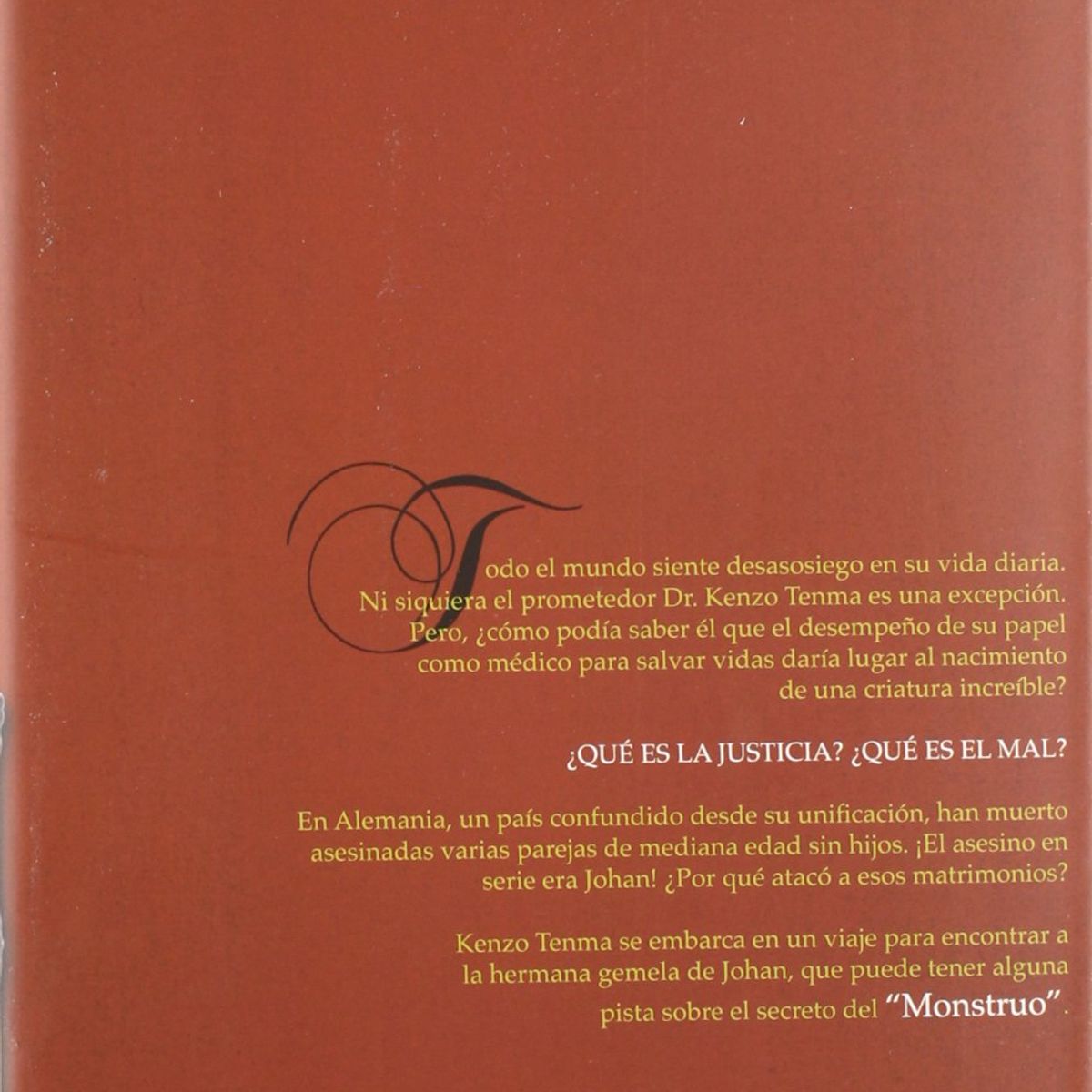 TOP10BOOKS - LIBRO Monster Kanzenban Nro. 01/09 - N. Urasawa