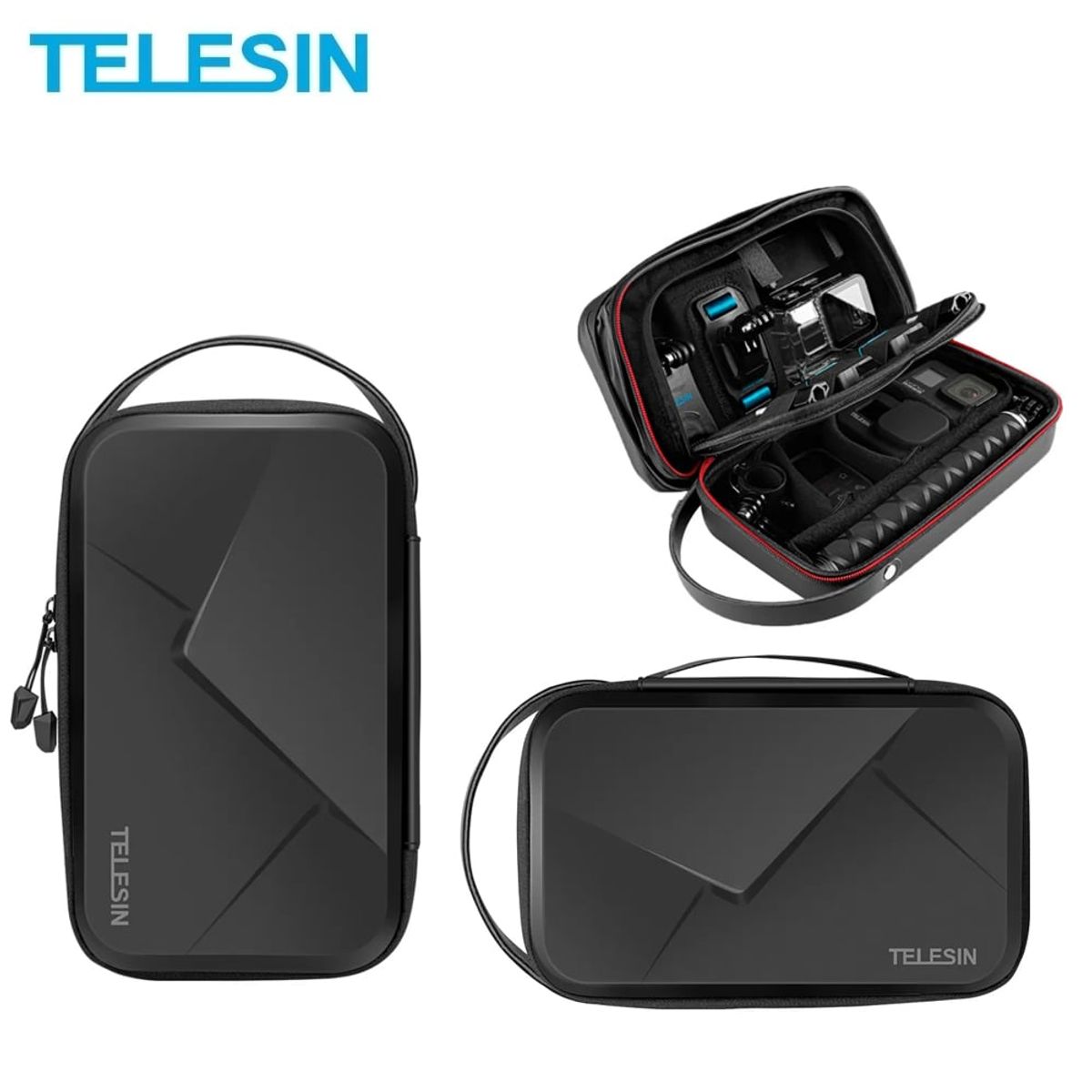 TELESIN - Bolso Impermeable para Cámaras Deportivas y Accesorios  Telesin