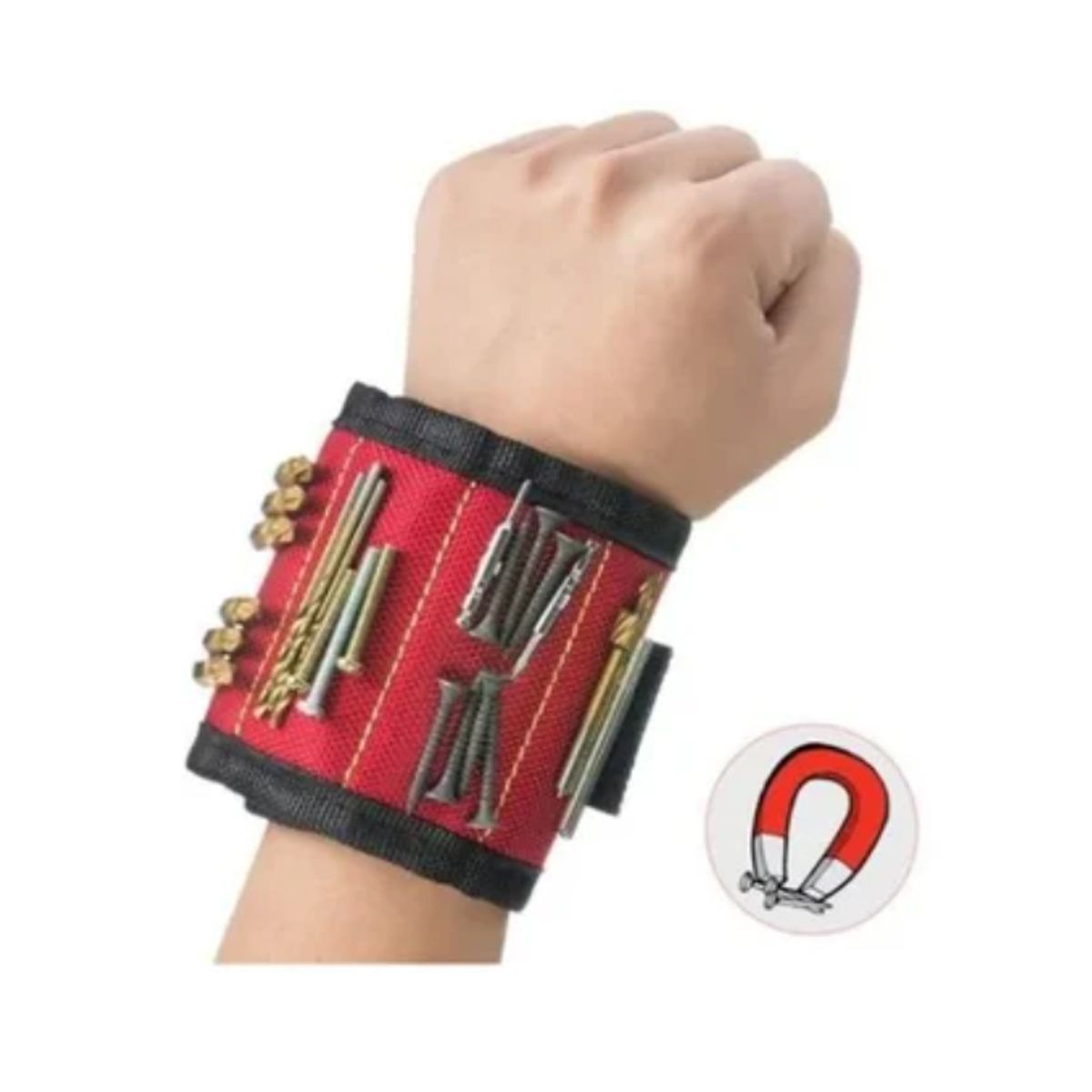 ESHOPANGIE - Pulsera Muñequera Magnética Sujeta Herramientas Tornillos