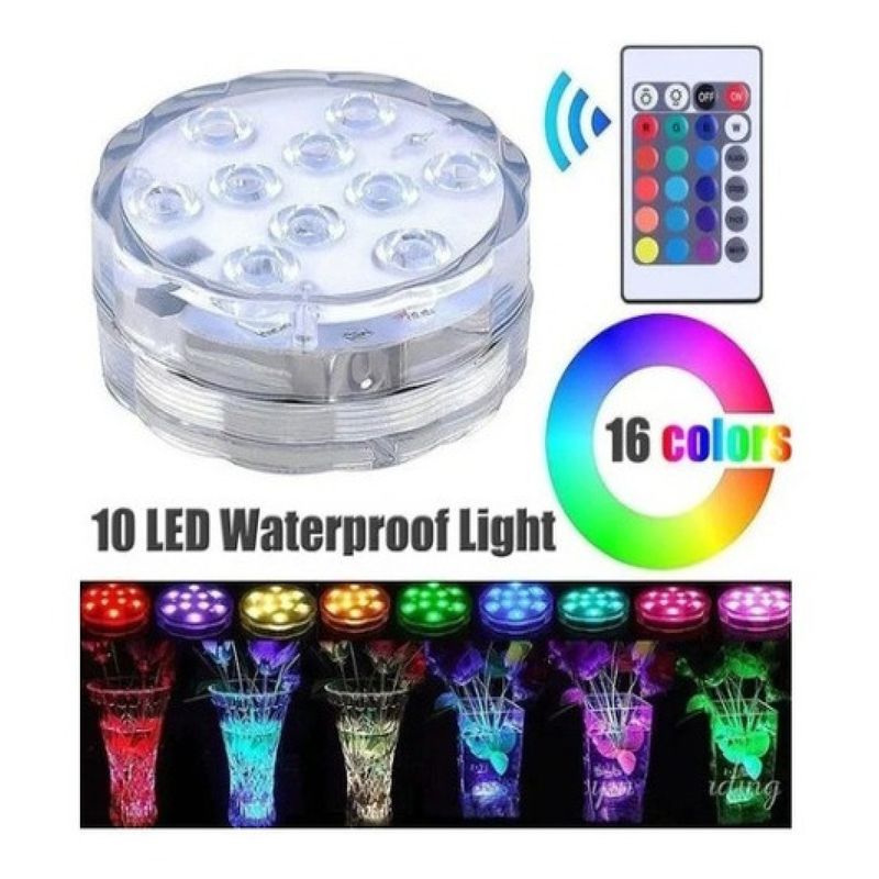 GENERICO - foco para piscina o peceras RGB a pila iluminacion ITM636.