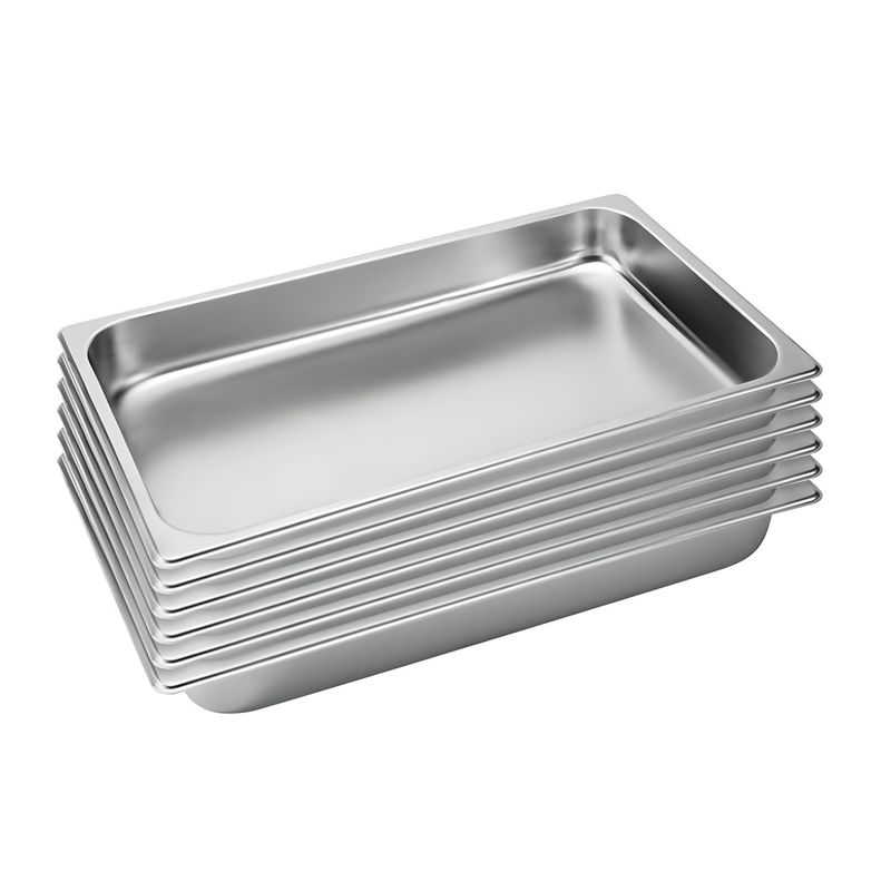 PROCHEF - Pack 6 Depositos Gastro GN 1/1 x 65 mm Acero Inox