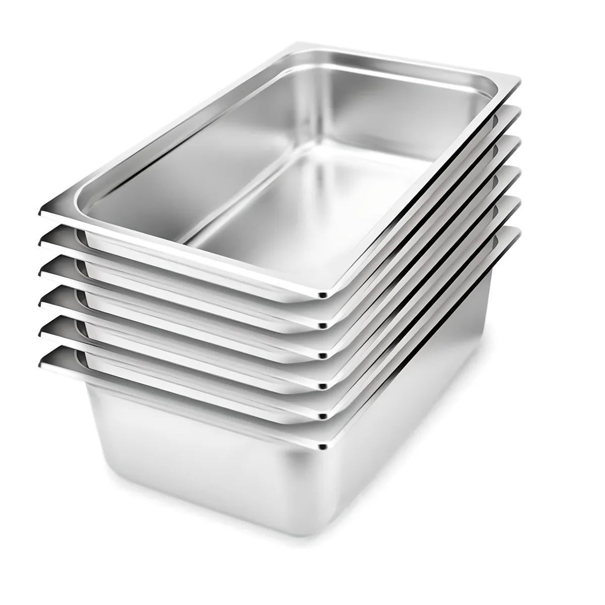 PROCHEF - Pack 6 Depositos Gastro GN 1/1 x 150 mm Acero Inox