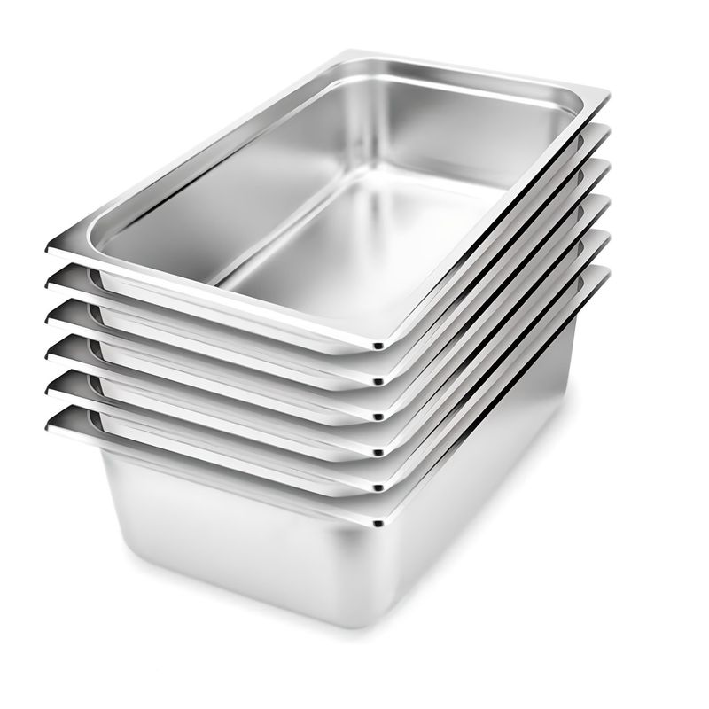 PROCHEF - Pack 6 Depositos Gastro GN 1/1 x 150 mm Acero Inox