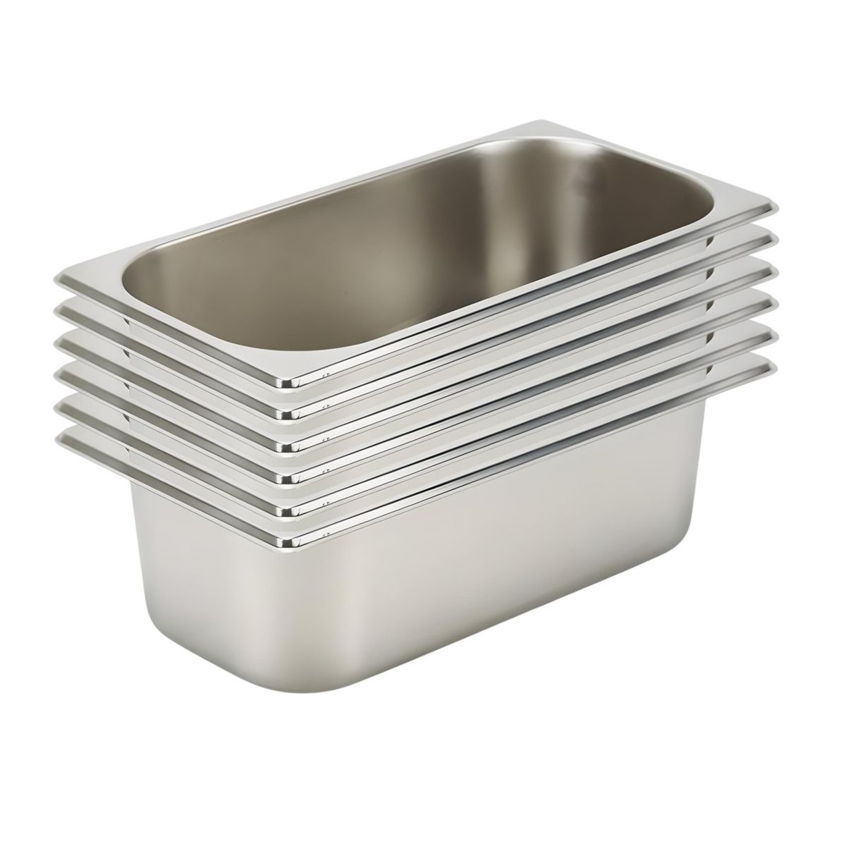 PROCHEF - Pack 6 Depositos Gastro GN 1/3 x 100 mm Acero Inox