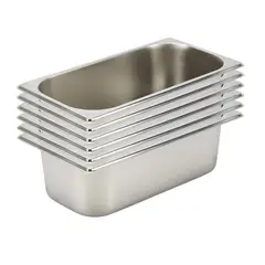 PROCHEF - Pack 6 Depositos Gastro GN 1/3 x 100 mm Acero Inox