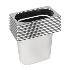 PROCHEF - Pack 6 Depositos Gastro GN 1/9 x 150 mm Acero Inox