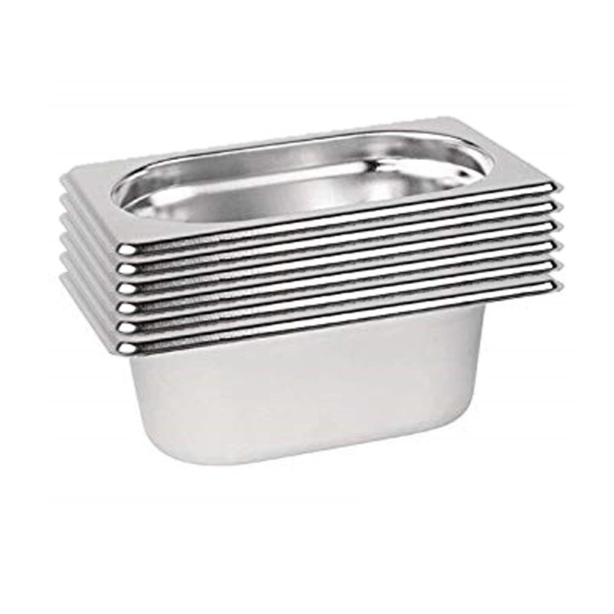 PROCHEF - Pack 6 Depositos Gastro GN 1/9 x 65 mm Acero Inox
