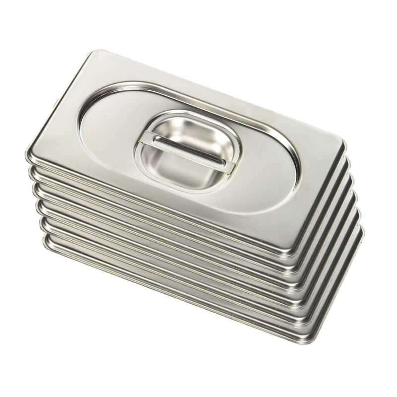 PROCHEF - Pack 6 Tapas Gastronomicas para GN 1/9 Acero Inox