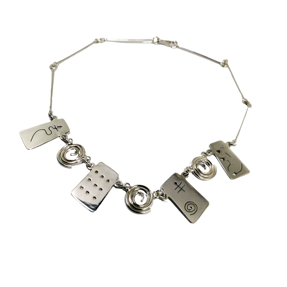 JOYAS MYTOKE - Collar Exclusivo Simbolos Plata Nacional 980 Mujer