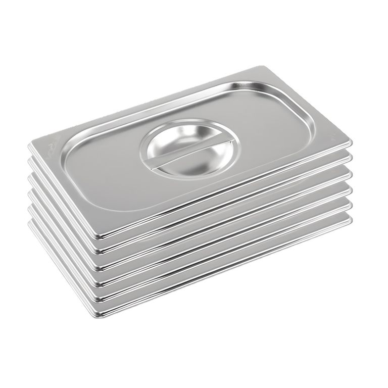 Tapa Gastronomica GN 1/4 Acero Inox. Pack 6 Unidades