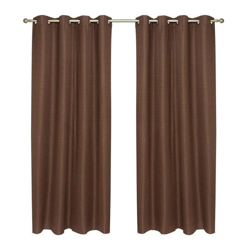 CHANTILLY - Set Cortina Blackout Térmico 140x220 Cm - Chocolate