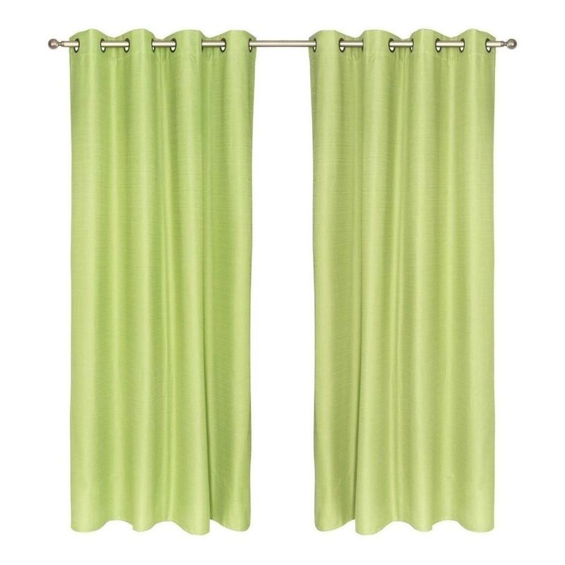 CHANTILLY - Set Cortina Blackout Térmico 140x220 Cm - Verde Pistacho