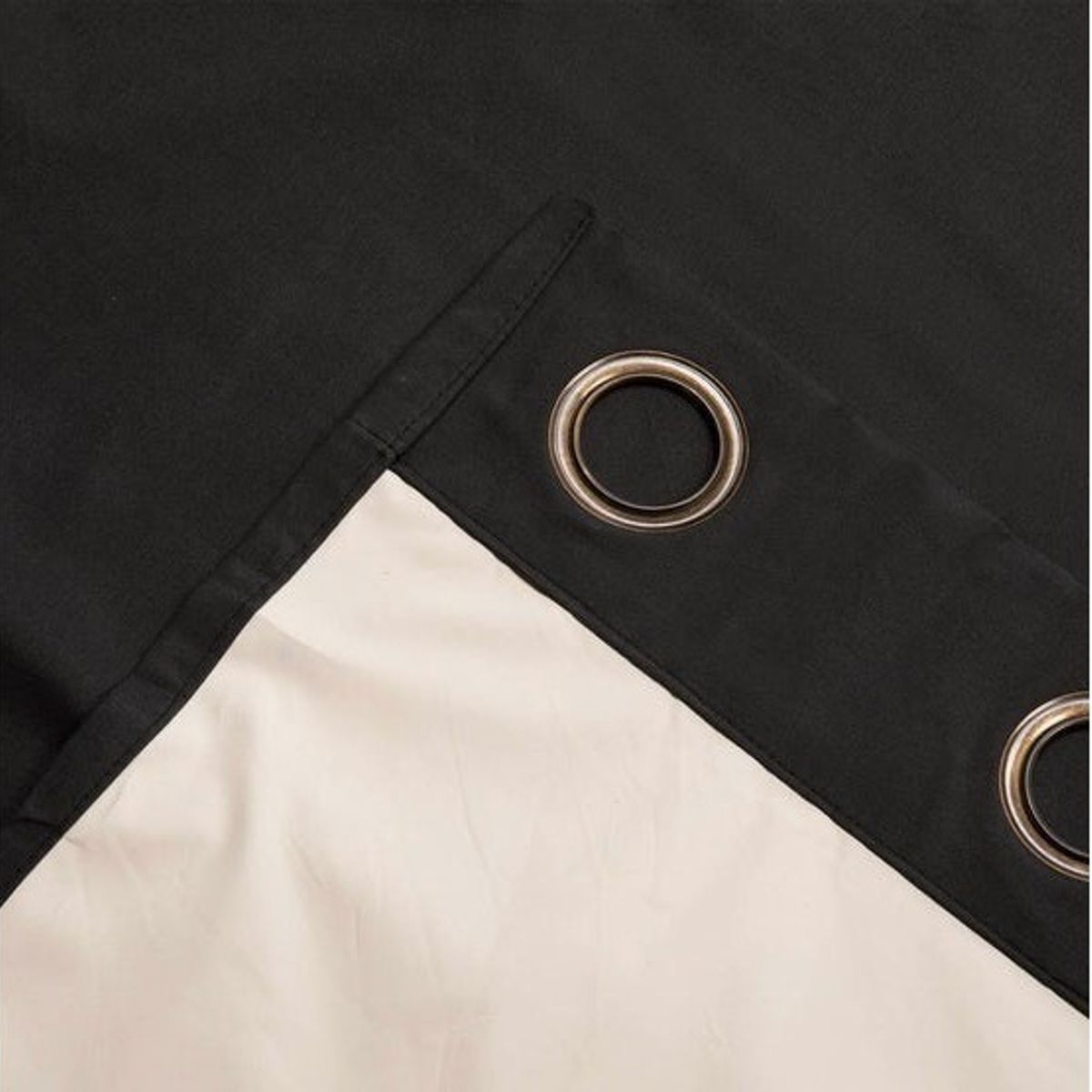 CHANTILLY - Set Cortina Blackout Térmico 140x220 Cm - Negra