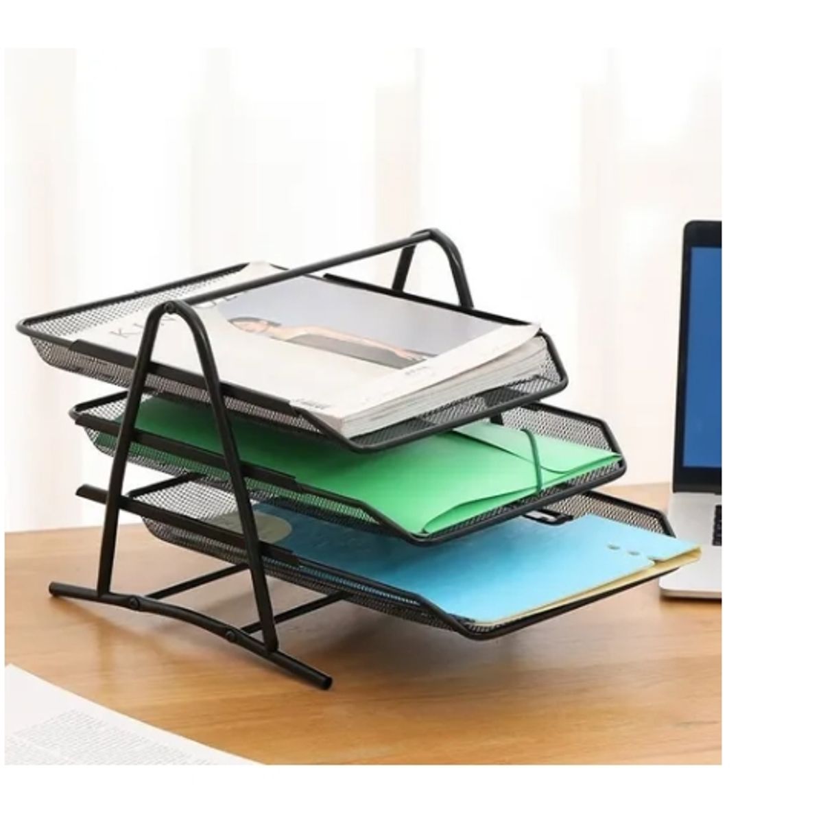 ESHOPANGIE - Organizador Papel Escritorio Archivador Bandeja 3 Niveles