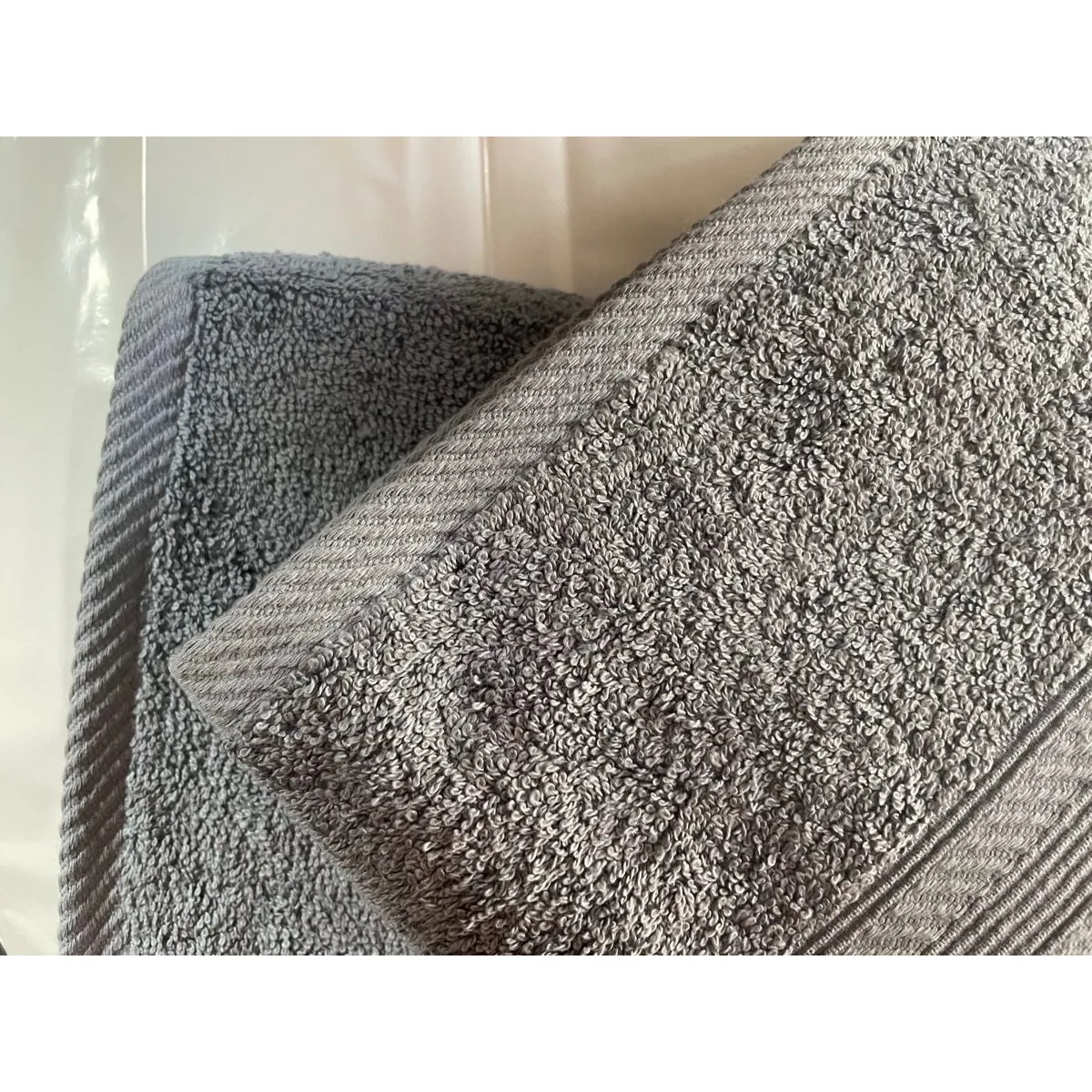 GENERICO - Juego De Toallas Gris 450 Grs/m2 (baño Y Mano)