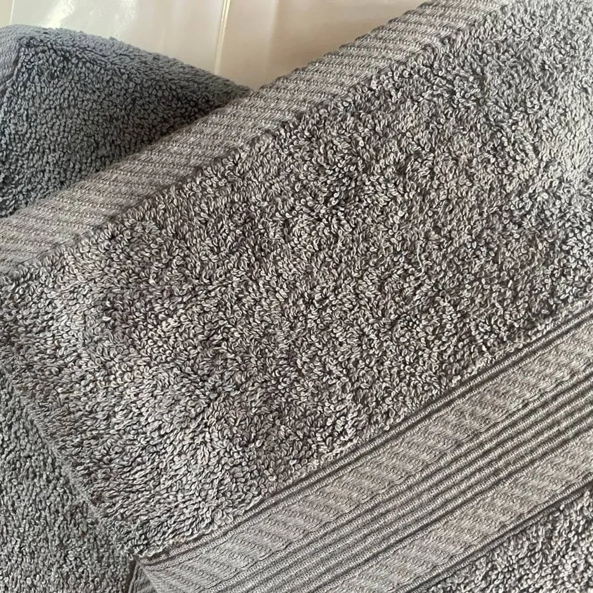 GENERICO - Juego De Toallas Gris 450 Grs/m2 (baño Y Mano)