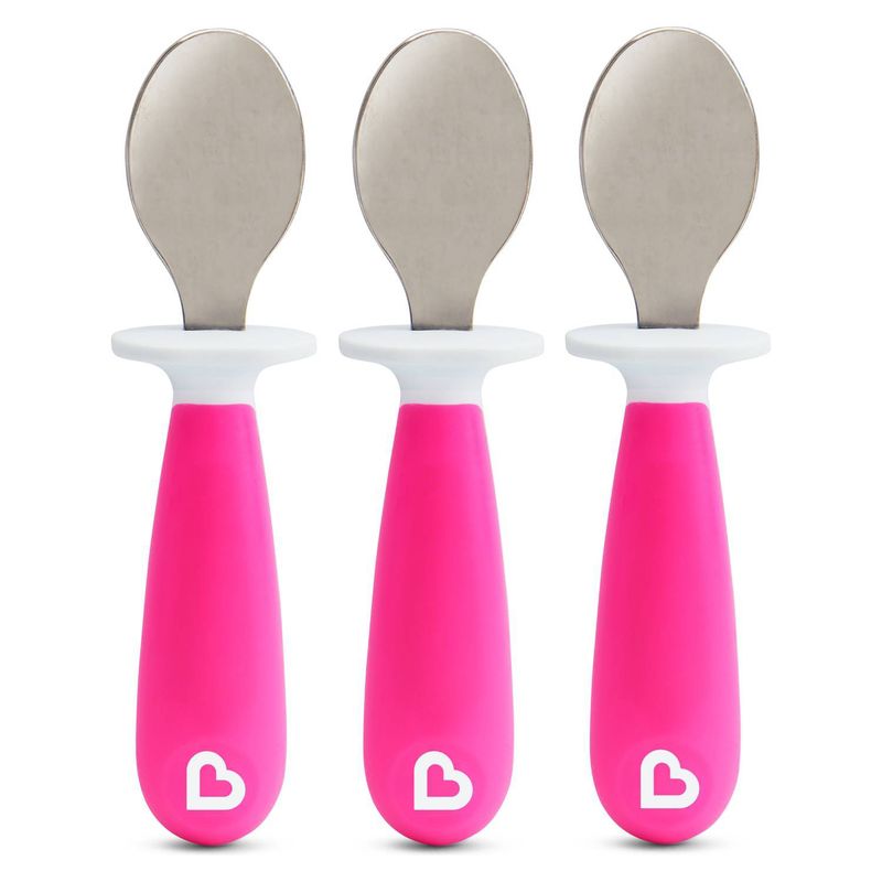 MUNCHKIN - SET DE 3 CUCHARAS COLOR ROSA