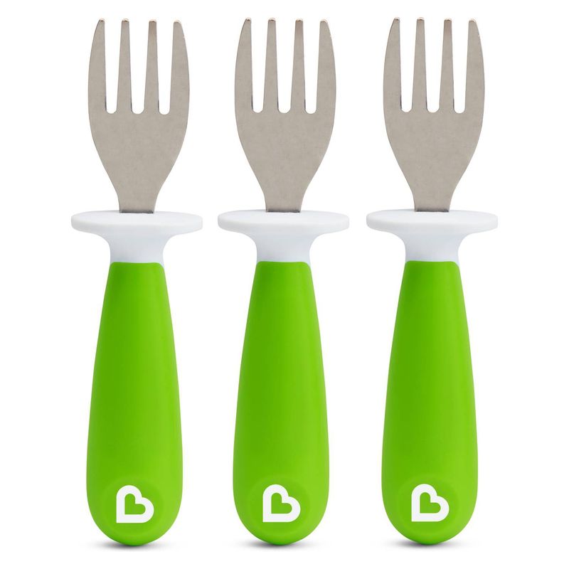 MUNCHKIN - SET DE 3 TENEDORES COLOR VERDE
