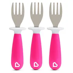 MUNCHKIN - SET DE 3 TENEDORES COLOR ROSA