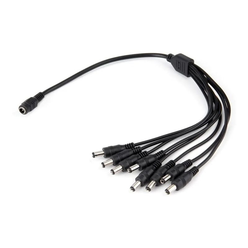 OEM - Cable De Poder Splitter  Dvr 8 Hebras Pro Cctv - Negro