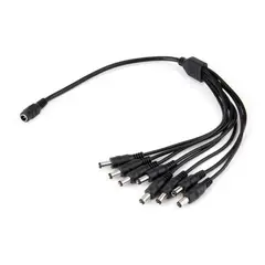 OEM - Cable De Poder Splitter Dvr 8 Hebras Pro Cctv - Negro