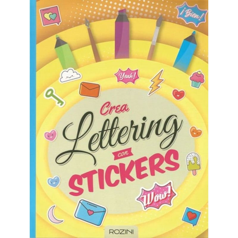 TOP10BOOKS - Libro Crea Lettering Con Stickers -832-